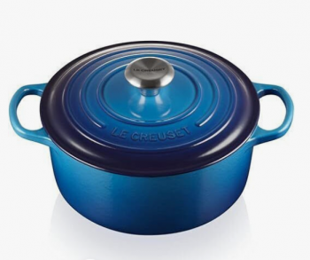 Le Creuset Signature Round Casserole 24 cm azure blue